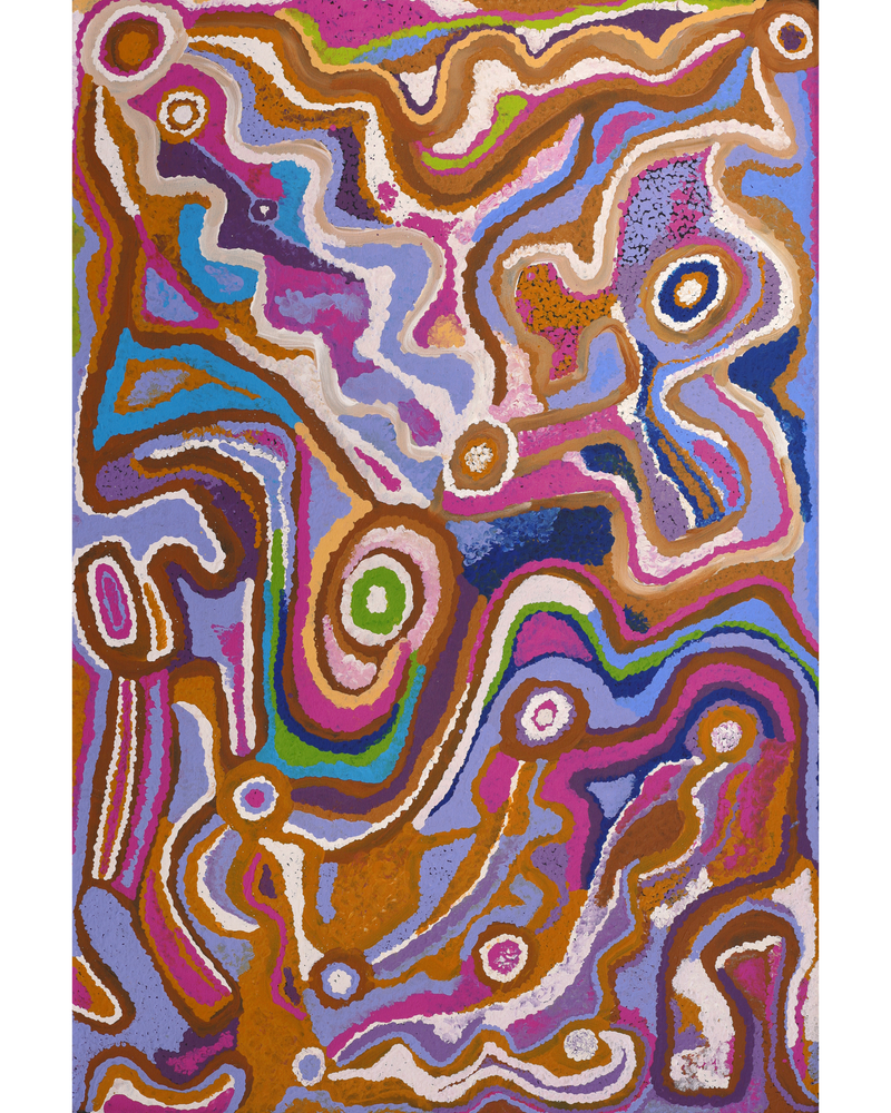Aboriginal Artwork by Jennifer Mintaya Connelly Ward, Kungkarangkalpa (Seven Sisters Story), 91x61cm