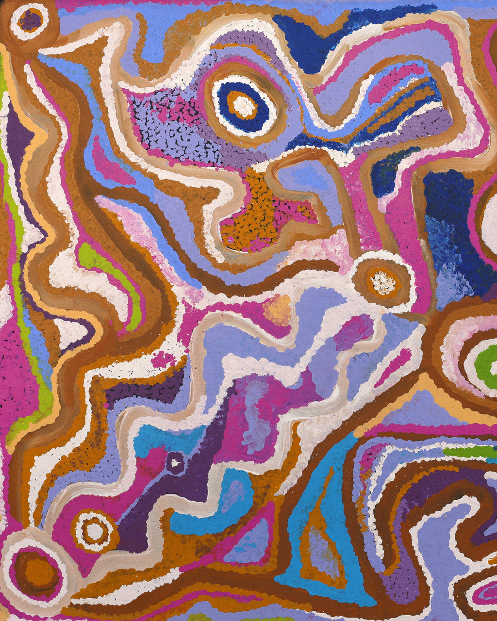 Aboriginal Artwork by Jennifer Mintaya Connelly Ward, Kungkarangkalpa (Seven Sisters Story), 91x61cm