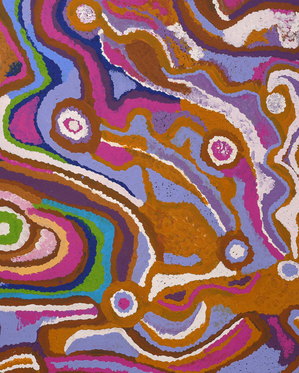 Aboriginal Artwork by Jennifer Mintaya Connelly Ward, Kungkarangkalpa (Seven Sisters Story), 91x61cm