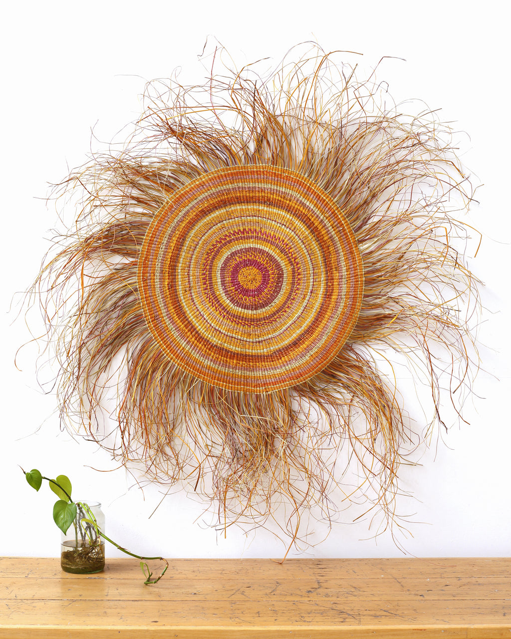 Aboriginal Artwork by Jennifer Prudence, Woven Mat, 130cm