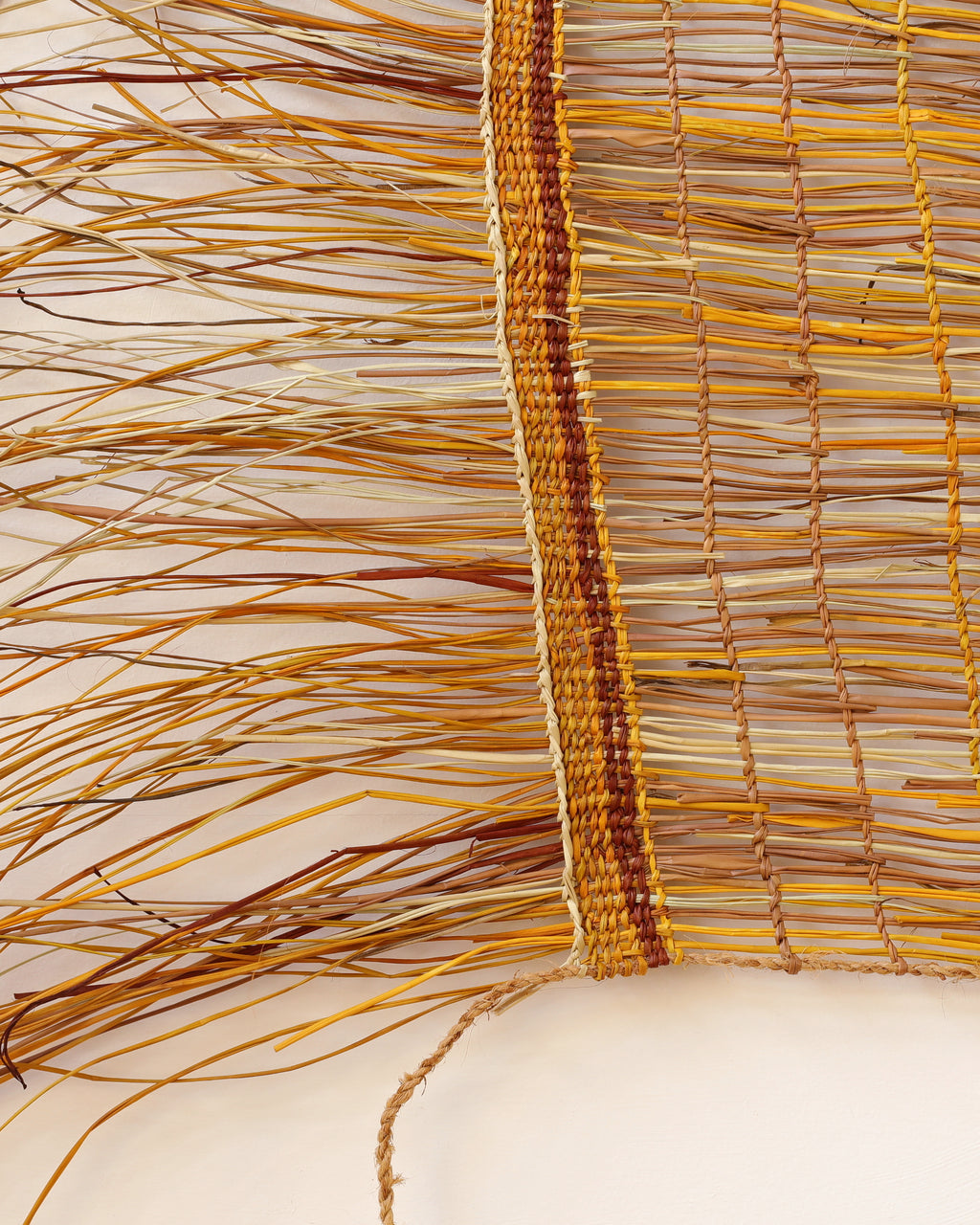 Aboriginal Artwork by Jennifer Prudence, Mun-dirra (fish fence), 225cm