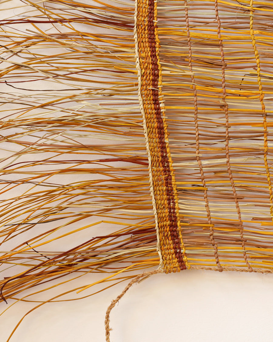 Aboriginal Artwork by Jennifer Prudence, Mun-dirra (fish fence), 225cm
