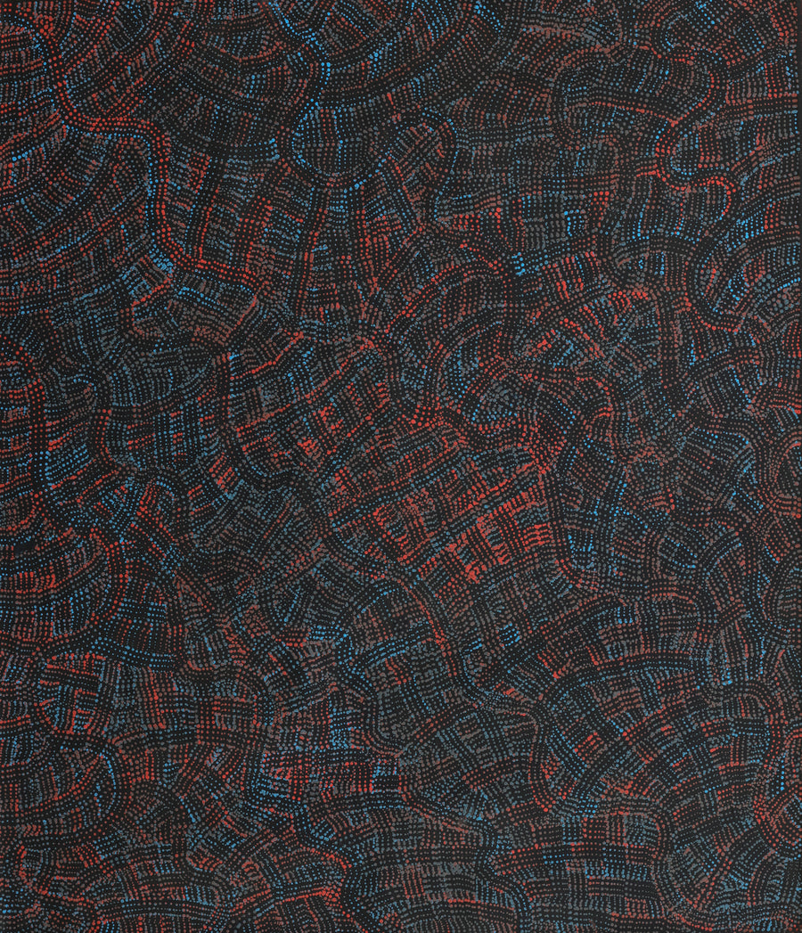 Aboriginal Artwork by Jennifer Mintaya Connelly Ward, Kungkarangkalpa (Seven Sisters Story), 107x91cm