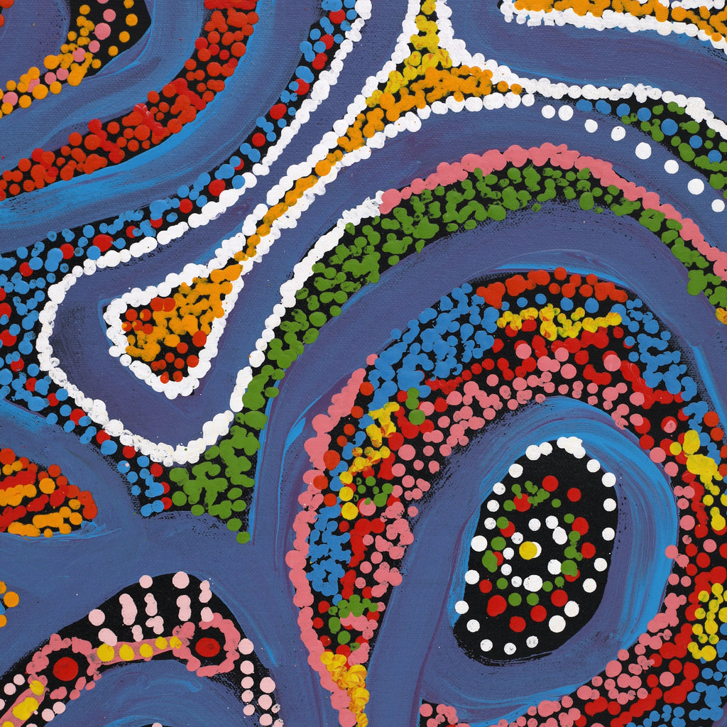 Aboriginal Art by Jennifer Mintaya Connelly Ward, Kungkarangkalpa (Seven Sisters Story), 91x61cm - ART ARK®