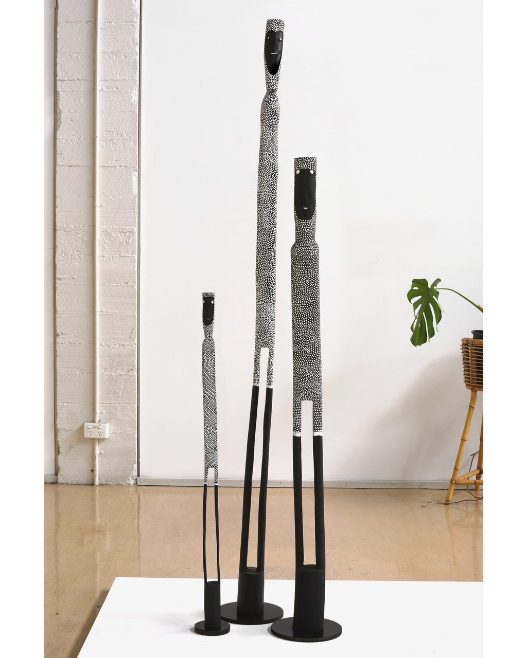 Aboriginal Artwork by Serena and Jeremiah Bonson, Warraburnburn Family (3), 172cm