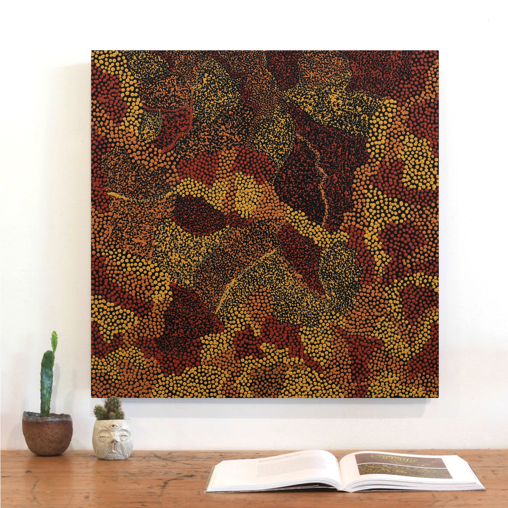Aboriginal Artwork by Joanne Davidson, Walka Wiru Ngura Wiru, 61x61cm