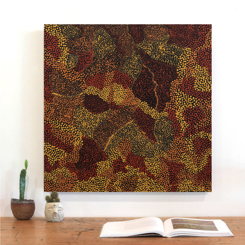 Aboriginal Artwork by Joanne Davidson, Walka Wiru Ngura Wiru, 61x61cm