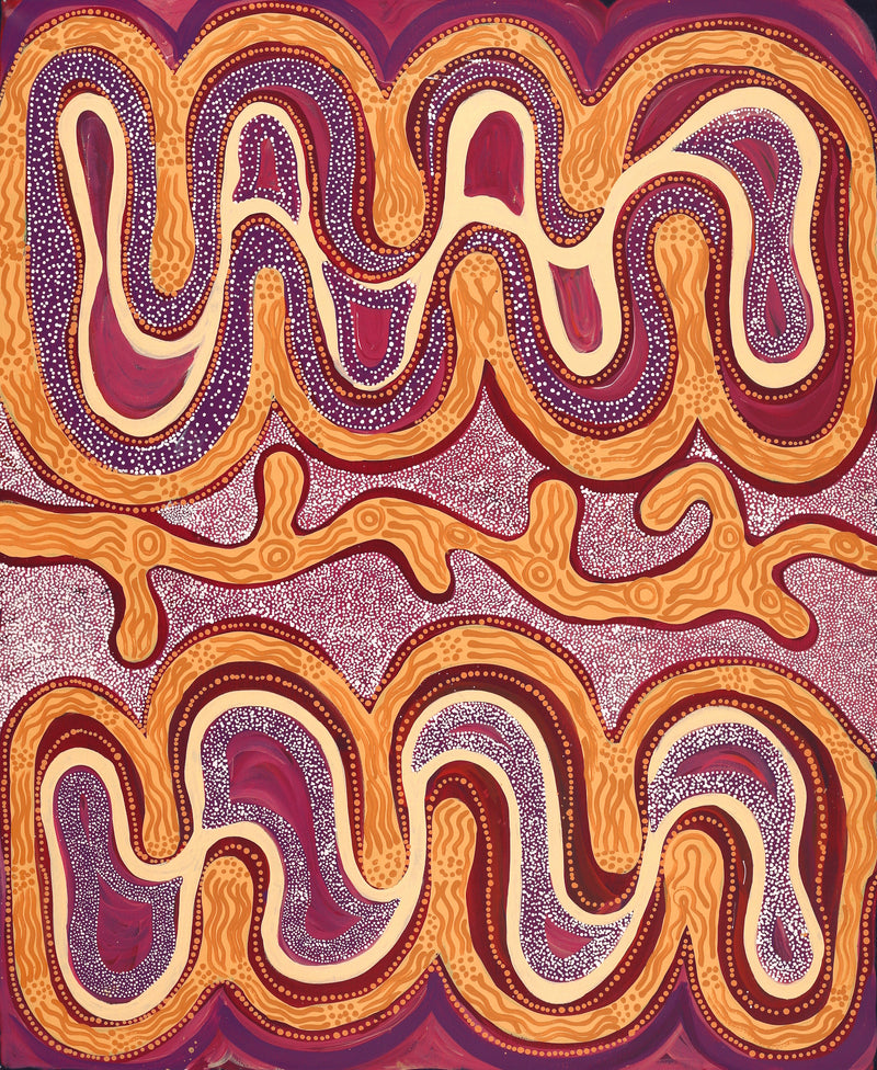 Aboriginal Artwork by Joanne Ken, Ngayuku Ngura, 100x82cm
