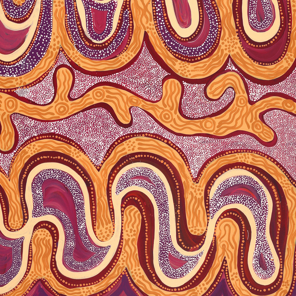 Aboriginal Artwork by Joanne Ken, Ngayuku Ngura, 100x82cm