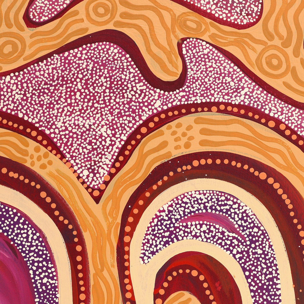 Aboriginal Artwork by Joanne Ken, Ngayuku Ngura, 100x82cm