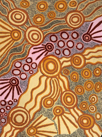 Aboriginal Artwork by Joanne Ken, Minyma Kutjara Tjukurrpa, 120x90cm