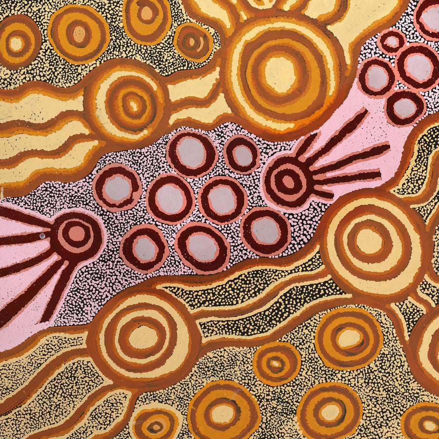 Aboriginal Artwork by Joanne Ken, Minyma Kutjara Tjukurrpa, 120x90cm
