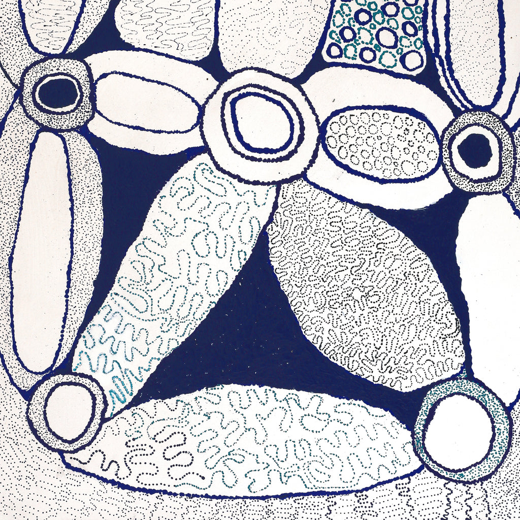Aboriginal Artwork by Joanne Ken, Minyma Kutjara Tjukurrpa, 101x71cm