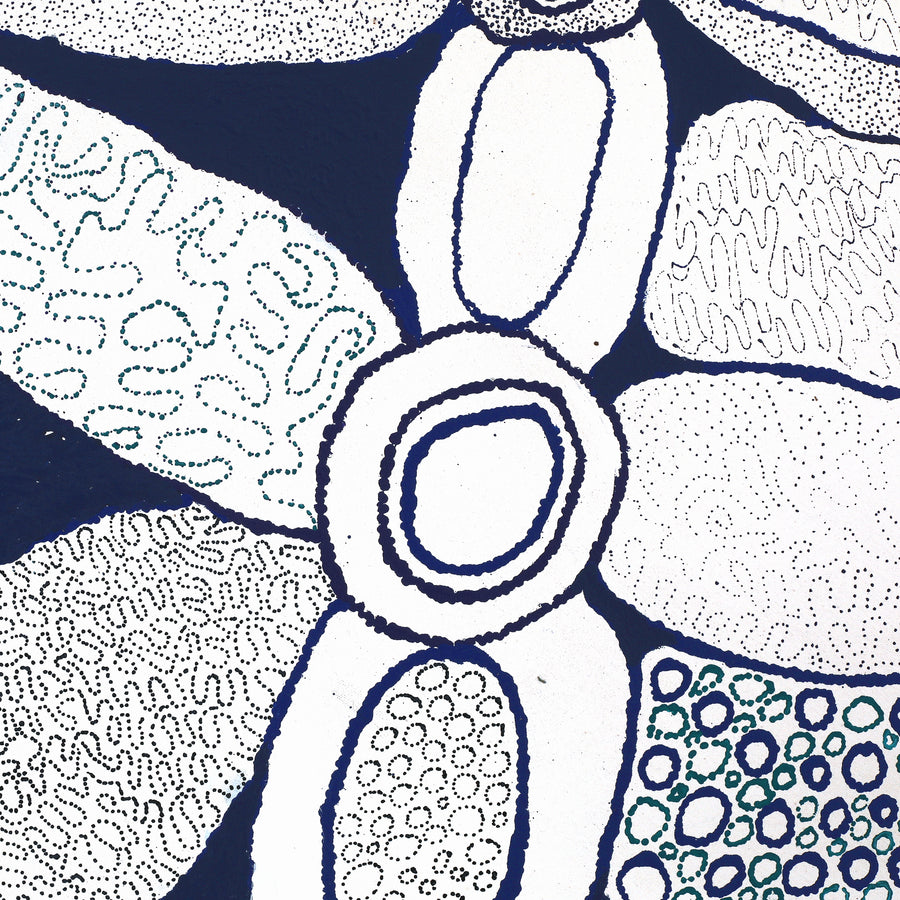 Aboriginal Artwork by Joanne Ken, Minyma Kutjara Tjukurrpa, 101x71cm