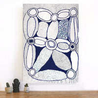 Aboriginal Artwork by Joanne Ken, Minyma Kutjara Tjukurrpa, 101x71cm