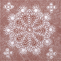 Aboriginal Artwork by Jocelyn Napanangka Frank, Lukarrara Jukurrpa, 30x30cm