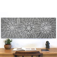 Aboriginal Artwork by Jocelyn Napanangka Frank, Lukarrara Jukurrpa (Desert Fringe-rush Seed Dreaming), 122x46cm