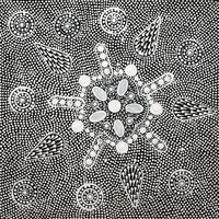 Aboriginal Art by Jocelyn Napanangka Frank, Lukarrara Jukurrpa, 30x30cm - ART ARK®