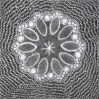 Aboriginal Artwork by Jocelyn Napanangka Frank, Lukarrara Jukurrpa, 30x30cm