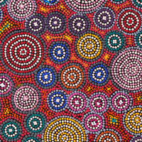 Aboriginal Artwork by Josephine Nangala Gill, Ngapa Jukurrpa (Water Dreaming) - Puyurru, 61x46cm