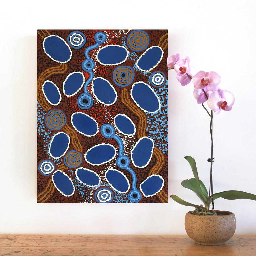 Aboriginal Artwork by Josephine James, Ngayuku Ngura, 61x46cm