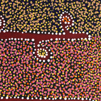 Aboriginal Artwork by Joshua Jungarrayi Brady, The Seven Sisters - Anangu Pitjantjatjara Yankunytjatjara Jukurrpa, 50x40cm