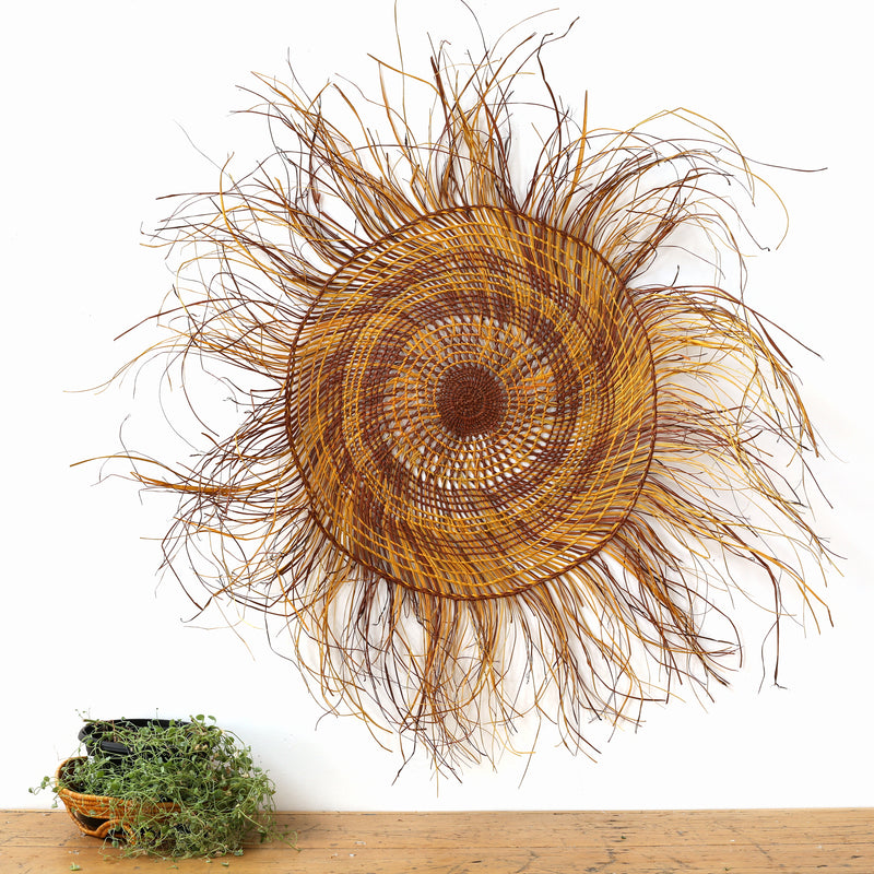 Aboriginal Artwork by Josie Stewart, Woven Mat, 100cm