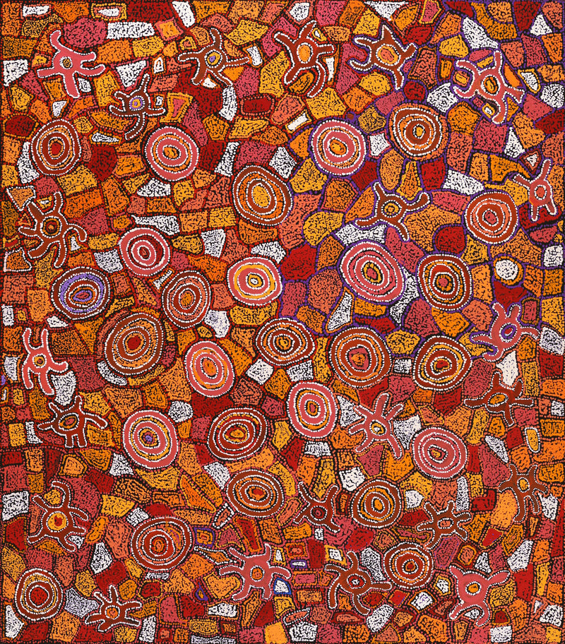 Aboriginal Artwork by Joy Nangala Brown, Yumari Jukurrpa, 122x107cm