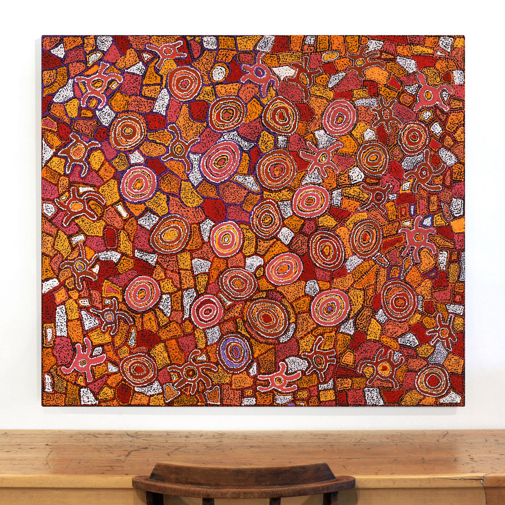 Aboriginal Artwork by Joy Nangala Brown, Yumari Jukurrpa, 122x107cm