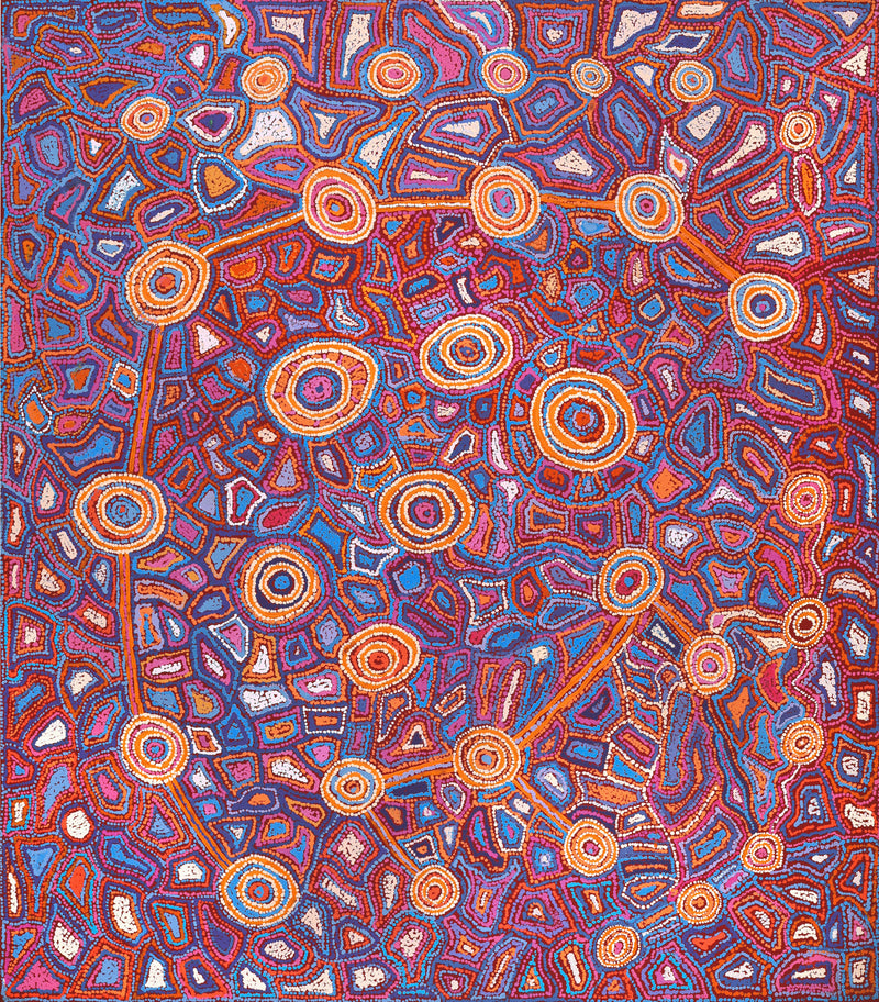 Aboriginal Art by Joy Nangala Brown, Yumari Jukurrpa, 122x107cm - ART ARK®