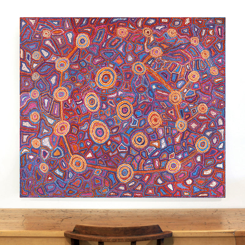 Aboriginal Artwork by Joy Nangala Brown, Yumari Jukurrpa, 122x107cm
