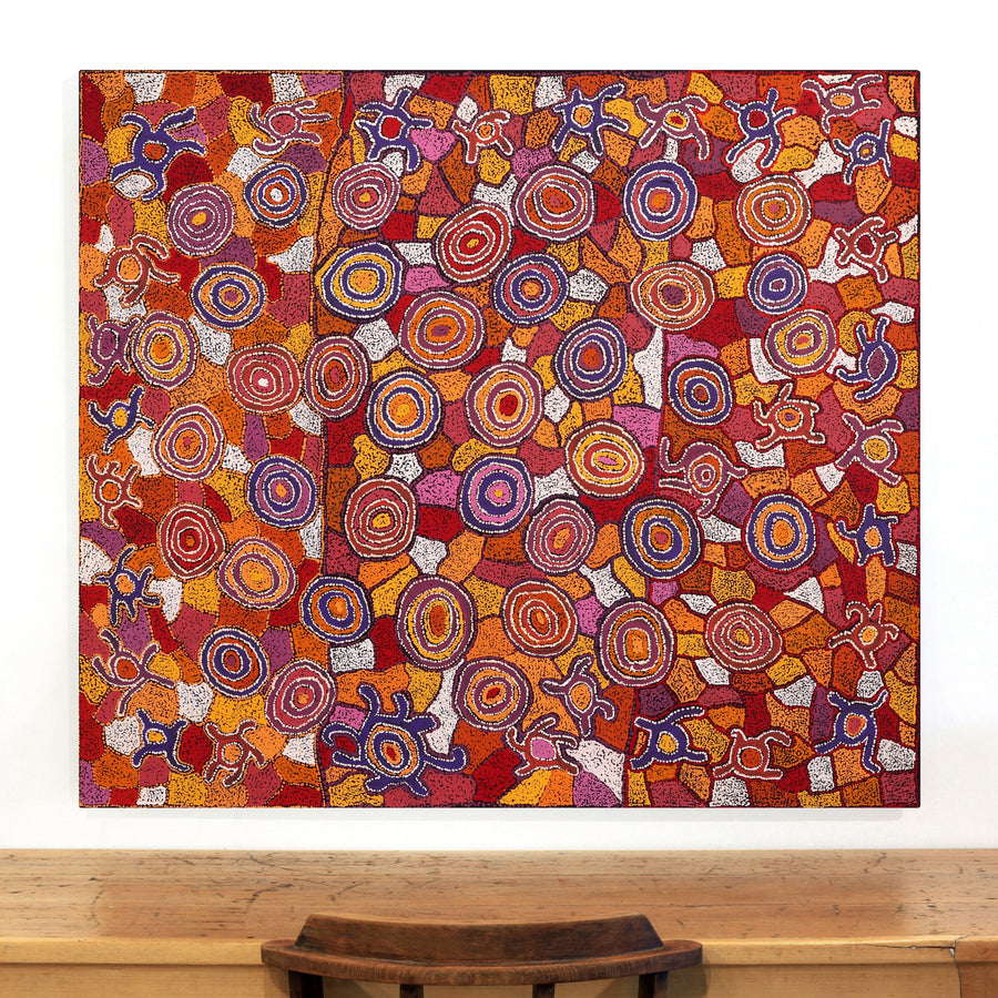 Aboriginal Artwork by Joy Nangala Brown, Yumari Jukurrpa, 122x107cm