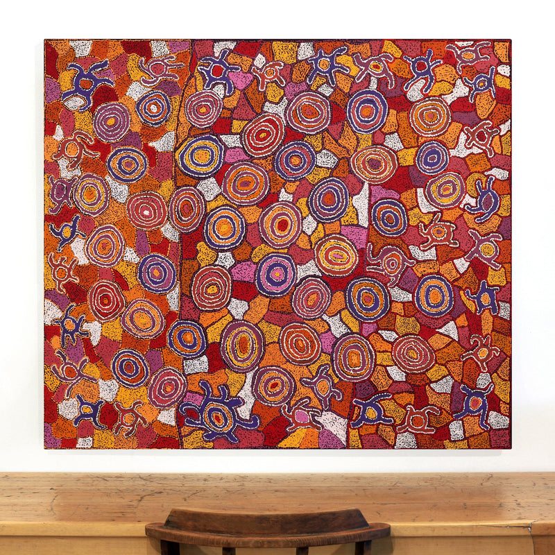 Aboriginal Artwork by Joy Nangala Brown, Yumari Jukurrpa, 122x107cm
