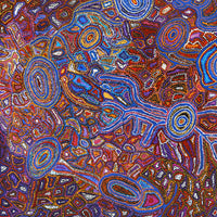 Aboriginal Art by Joy Nangala Brown, Yumari Jukurrpa, 122x122cm - ART ARK®