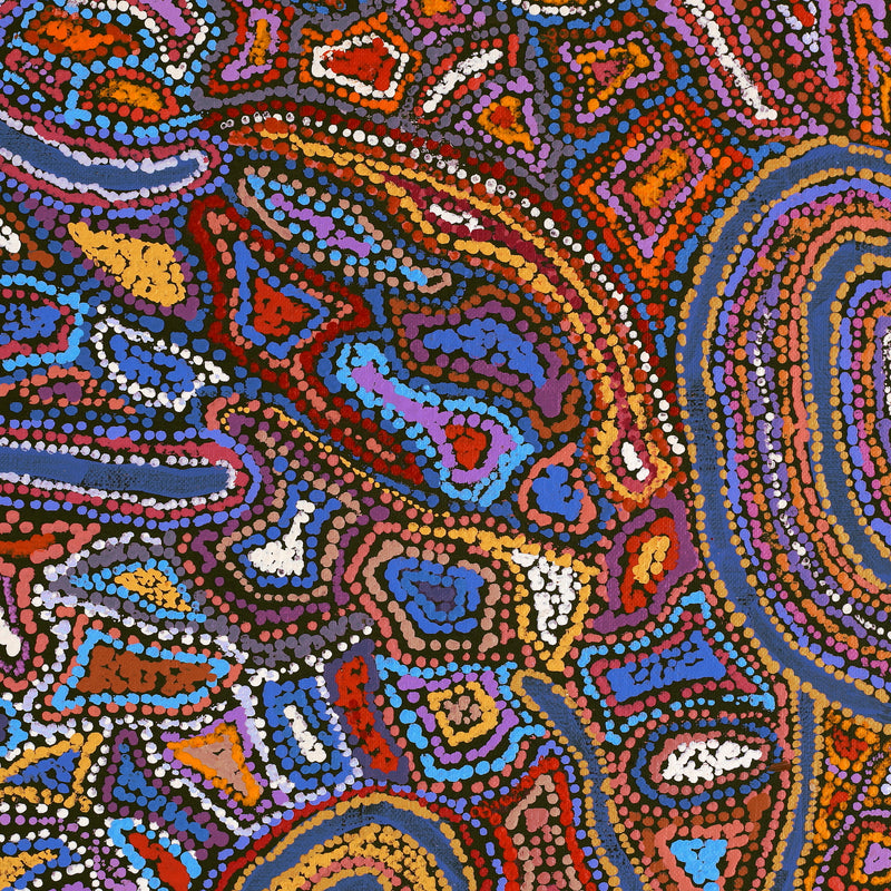 Aboriginal Art by Joy Nangala Brown, Yumari Jukurrpa, 122x122cm - ART ARK®