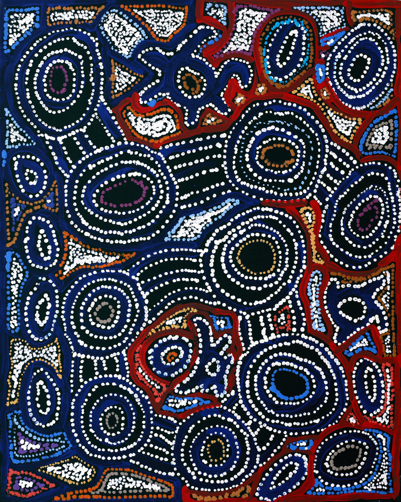 Aboriginal Artwork by Joy Nangala Brown, Yumari Jukurrpa, 50x40cm