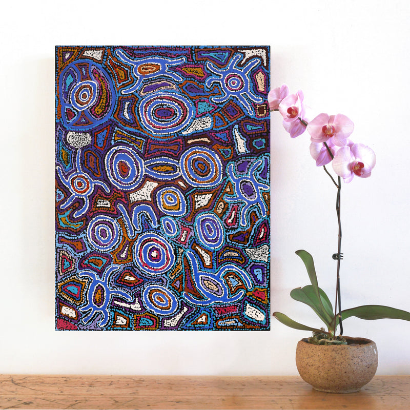 Aboriginal Artwork by Joy Nangala Brown, Yumari Jukurrpa, 61x46cm