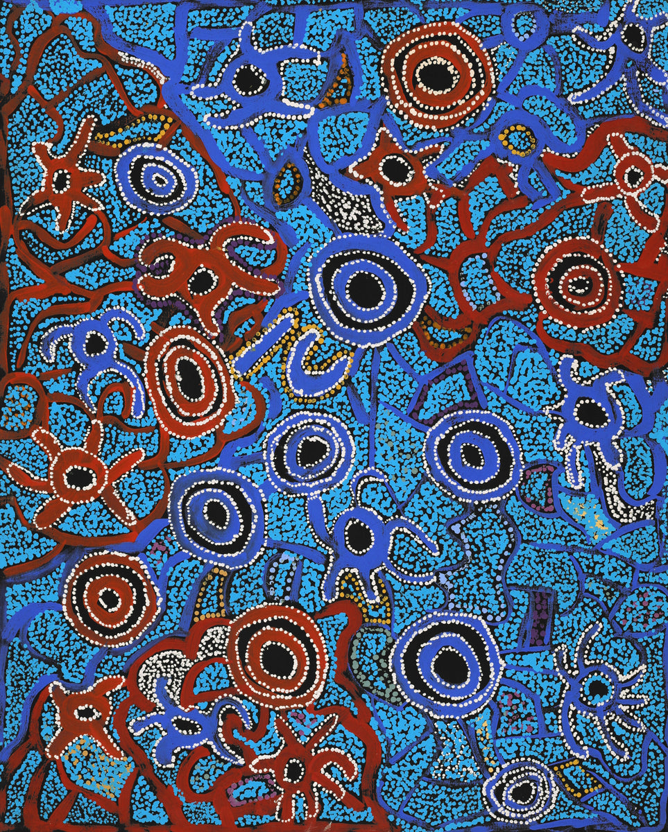 Aboriginal Art by Joy Nangala Brown, Yumari Jukurrpa, 76x61cm - ART ARK®