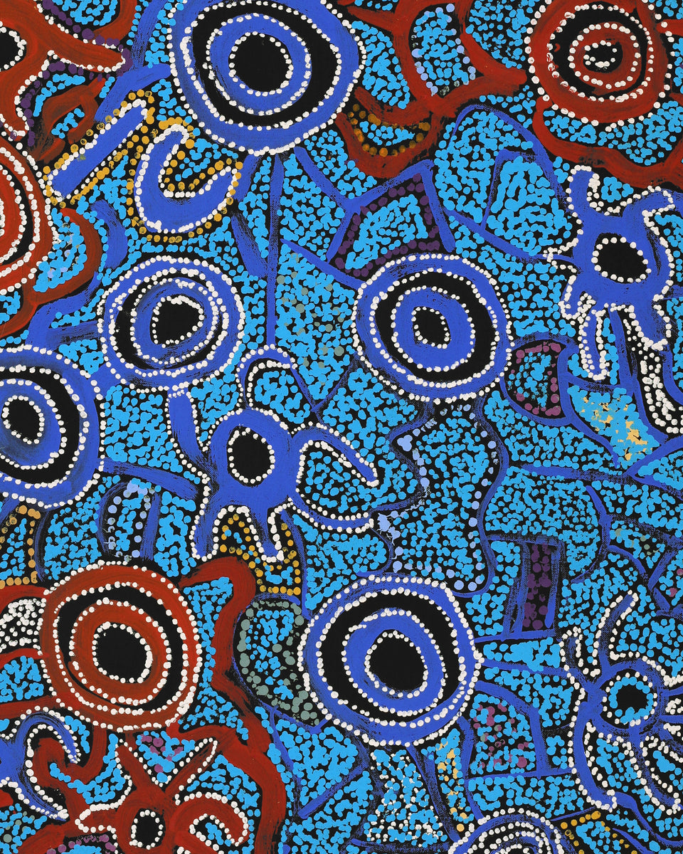 Aboriginal Art by Joy Nangala Brown, Yumari Jukurrpa, 76x61cm - ART ARK®