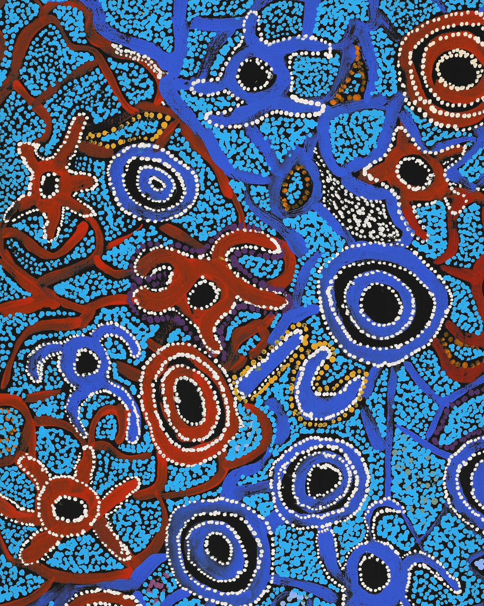 Aboriginal Art by Joy Nangala Brown, Yumari Jukurrpa, 76x61cm - ART ARK®