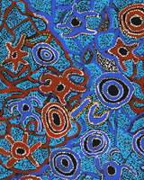 Aboriginal Art by Joy Nangala Brown, Yumari Jukurrpa, 76x61cm - ART ARK®