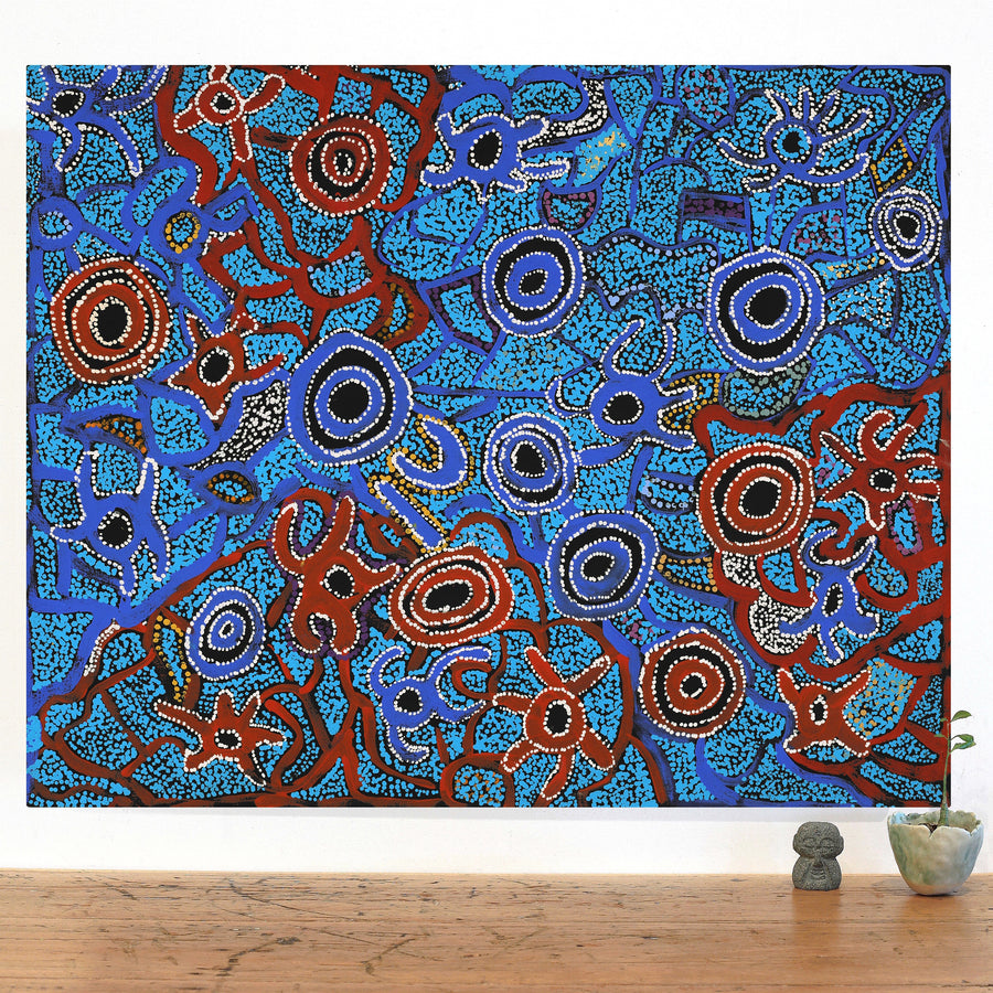 Aboriginal Artwork by Joy Nangala Brown, Yumari Jukurrpa, 76x61cm