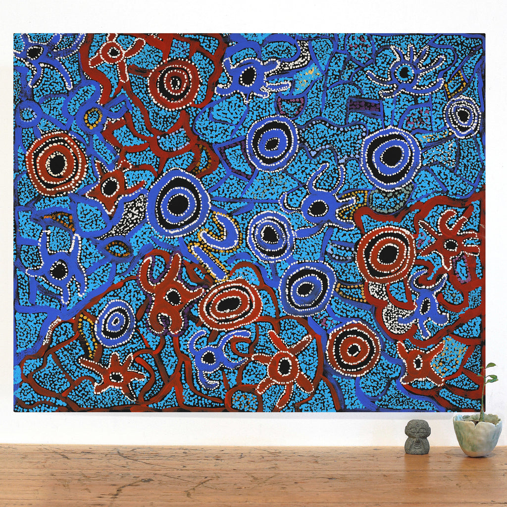 Aboriginal Art by Joy Nangala Brown, Yumari Jukurrpa, 76x61cm - ART ARK®
