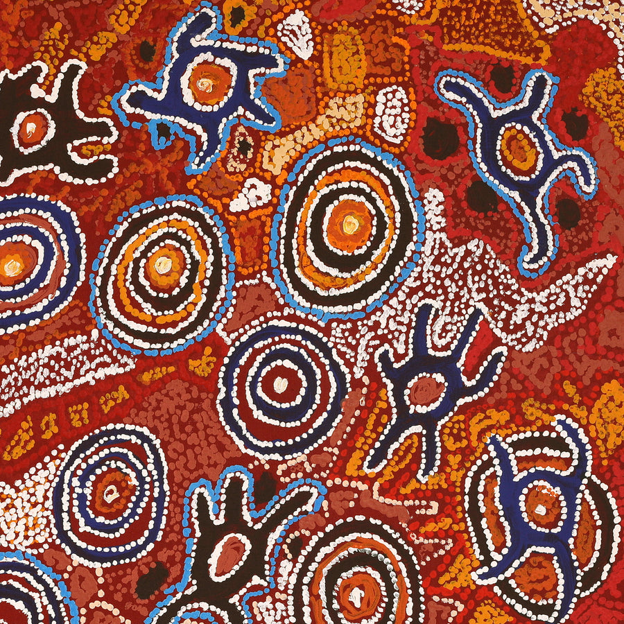 Aboriginal Artwork by Joy Nangala Brown, Yumari Jukurrpa, 76x76cm