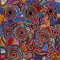 Aboriginal Artwork by Joy Nangala Brown, Yumari Jukurrpa, 107x46cm