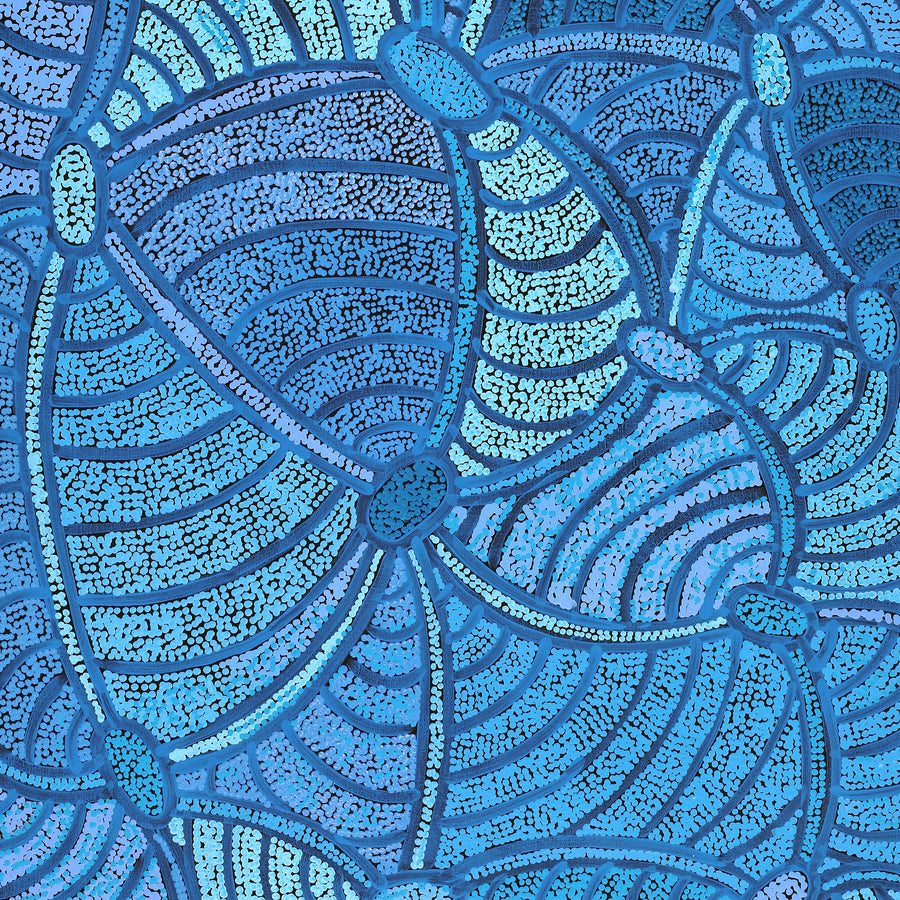 Aboriginal Artwork by Judith Nungarrayi Martin, Janganpa Jukurrpa (Brush-tail Possum Dreaming) - Mawurrji, 122x61cm