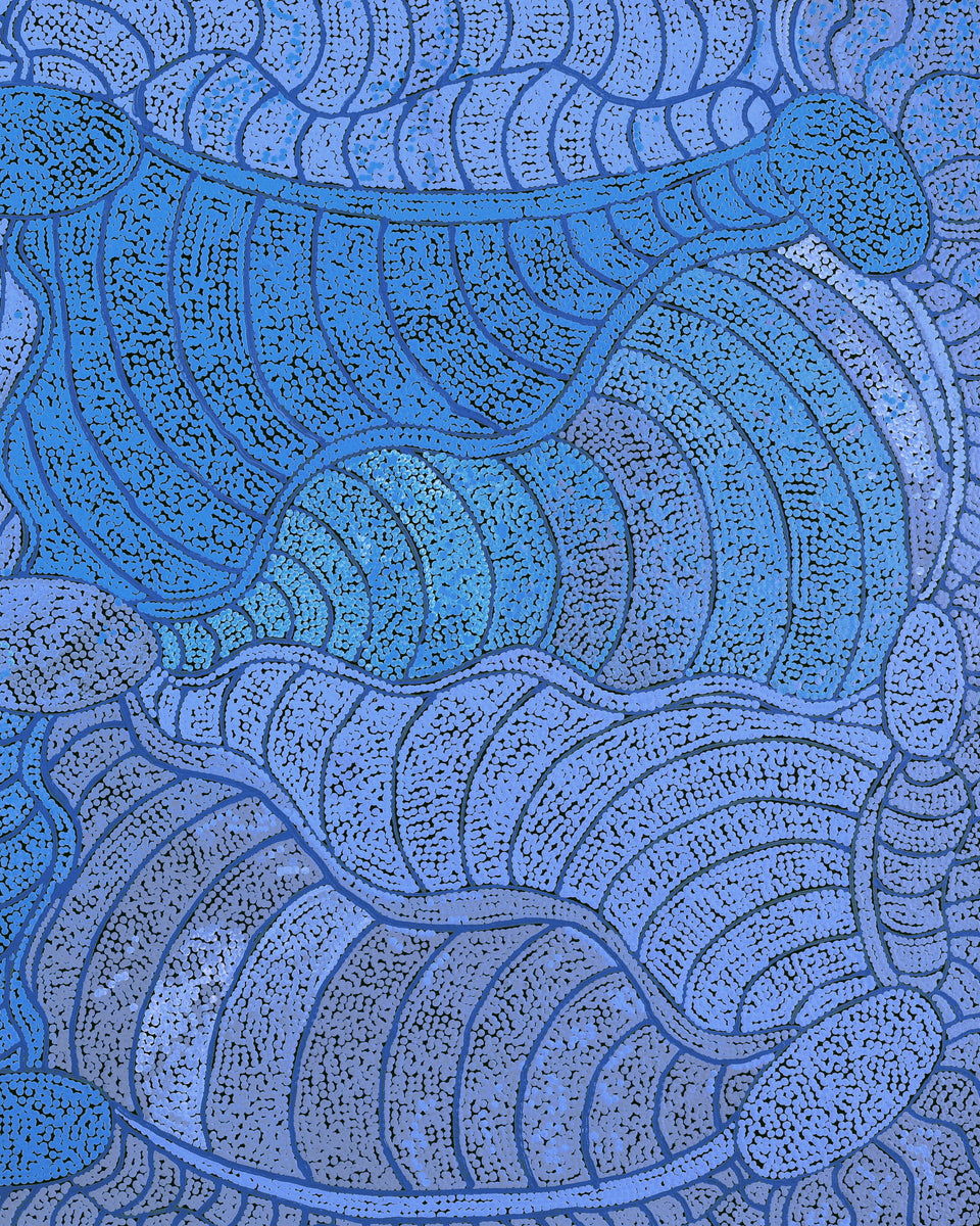 Aboriginal Artwork by Judith Nungarrayi Martin, Janganpa Jukurrpa (Brush-tail Possum Dreaming) - Mawurrji, 122x76cm