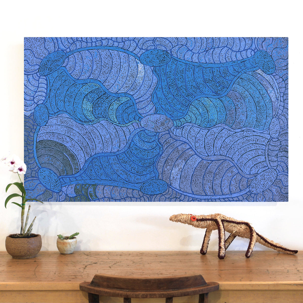 Aboriginal Artwork by Judith Nungarrayi Martin, Janganpa Jukurrpa (Brush-tail Possum Dreaming) - Mawurrji, 122x76cm