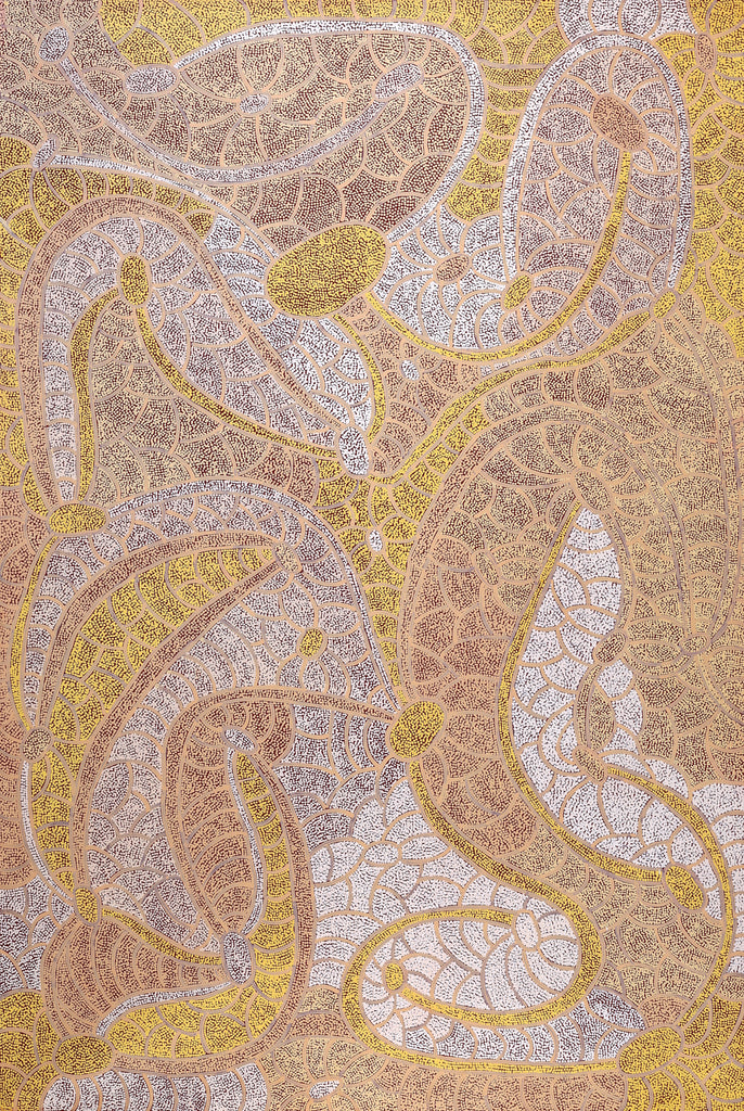 Aboriginal Artwork by Judith Nungarrayi Martin, Janganpa Jukurrpa (Brush-tail Possum Dreaming) - Mawurrji, 183x122cm