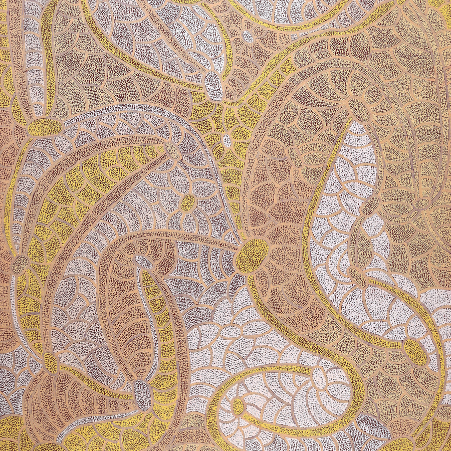 Aboriginal Artwork by Judith Nungarrayi Martin, Janganpa Jukurrpa (Brush-tail Possum Dreaming) - Mawurrji, 183x122cm
